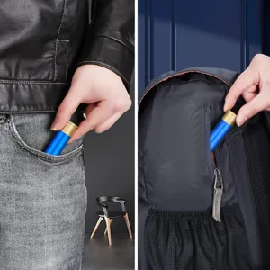Aluminum alloy bullet shaped pill case waterproof capsule container keychain portable storage box