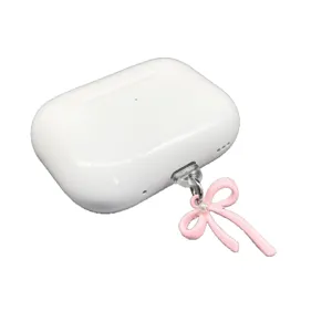 Süßer rosa Schleifen Anhänger weißer Staubschutzstecker für Ladeanschluss, digitales Zubehör