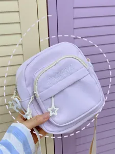 Summer Japanese style multi-pocket lightweight crossbody bag for women casual phone bag