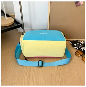 Μικρή αθλητική τσάντα yoga fitness color-block, ελαφρύ casual τσαντάκι χιαστί ταξιδιού.