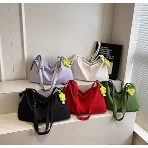 Sac à bandoulière en toile décontracté coréen grande capacité voyage sac fourre-tout.