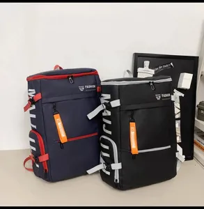 Grande capacita doppio zaino spalla sport esterno fitness viaggio borsa multi-scomparto casual