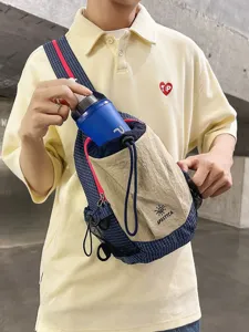 Sac à Dos de Poitrine Sling en Nylon Imperméable pour Randonnée en Plein Air Camping Loisirs Voyage