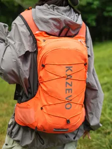 Lightweight waterproof outdoor hiking backpack with vest design, large capacity for sports.