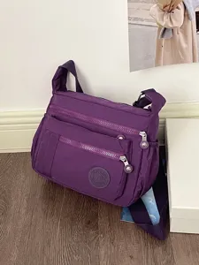 Womens Nylon Crossbody Bag Multi-Pocket Large Capacity Travel Shoulder Bag Casual Daily Messenger Handbag