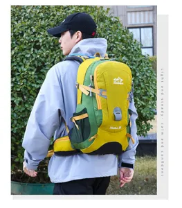 Outdoor sports hiking backpack 35L large capacity waterproof mountaineering travel bag men women