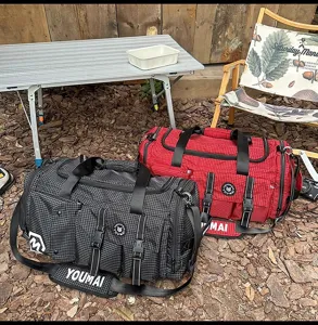 Large capacity travel duffel bag for men and women, sports gym fitness bag with shoulder strap.