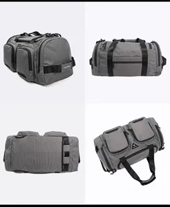 Große graue Karierte Reisetasche Multifunktionale Fitness Sport Sporttasche für Herren