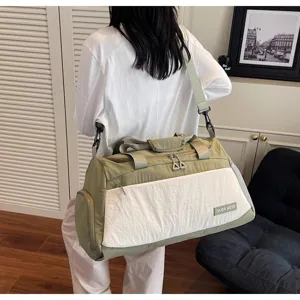 Large capacity travel duffel bag for women, lightweight sports gym bag for short trips and flight.