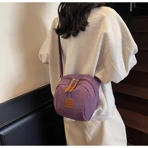 Sac bandoulière en nylon décontracté pour femme, léger, minimaliste, sac coquillage.
