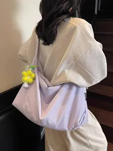 Sac à bandoulière en toile grande capacité style coréen pour femme sac décontracté