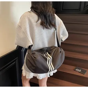 Casual large capacity sports travel shoulder bag for women outdoor fitness gym daily use