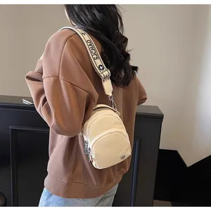 Bolso bandolera informal pequeño para mujer con correa elegante para uso diario