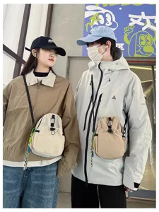 Casual canvas mini crossbody bag lightweight fashion small backpack for men and women daily use