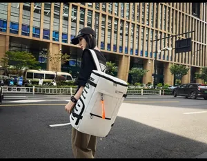 Grande zaino da sport e badminton all aperto, zaino da viaggio bianco con stampa.