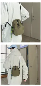 Casual lightweight nylon crossbody bag Japanese style small backpack for daily outdoor travel