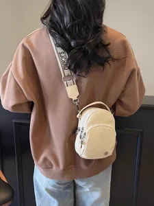 Bolso cruzado informal para mujer con múltiples bolsillos elegante estilo minimalista