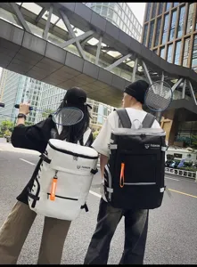 Zaino sportivo da badminton all aperto, grande borsa da viaggio con tasca per racchetta.