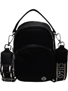 Elegante bolso de mano y bandolera mini negro para mujer, práctica bolsa para teléfono.