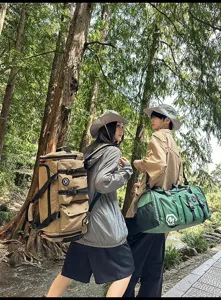 Outdoor large capacity travel duffel bag backpack, versatile sports fitness luggage bag for daily use.