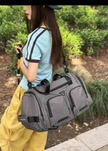 Große Reise-Damentasche und Herrentasche, multifunktionale Sport- und Fitnesstasche mit Fächern.