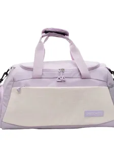 Light purple travel duffel bag large capacity sports gym bag for women short trip business.