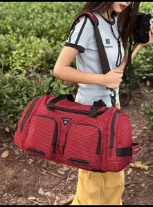Große Reise Duffle Bag Sporttasche Fitnesstasche mit mehreren Fächern für Damen und Herren.