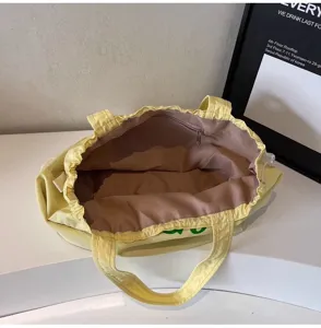 Bolso tote de lona ligero para mujer, bolso de hombro casual de gran capacidad para viaje diario.