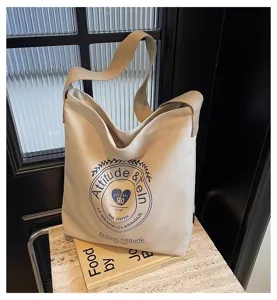 Large capacity canvas shoulder bag casual crossbody messenger bag for women spring new style