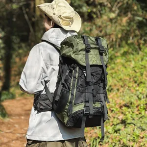 Outdoor large capacity hiking backpack waterproof travel rucksack for men and women 35L