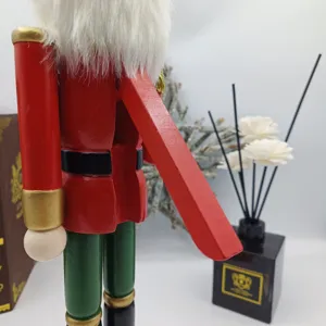 Houten Notenkraker Soldaat Beeldje 38cm Kerst Feestelijke Woning Decoratie Cadeau