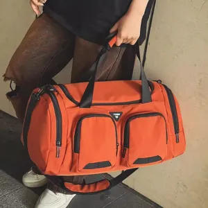 Gran bolsa de viaje para hombre, bolsa de deporte con compartimento húmedo para gimnasio.