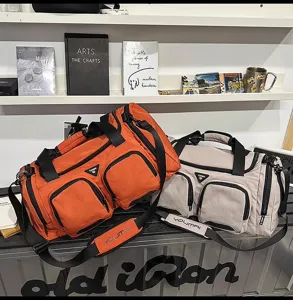 Bolso de viaje grande impermeable para hombre bolsa de deporte con bolsillos múltiples
