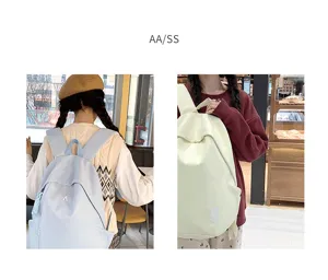 Stilvoller Canvas Schulrucksack fuer Studenten und Damen grosse Kapazitaet Reise Rucksack