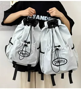 Sac à dos à cordon léger pour le sport en plein air voyage casual hommes femmes