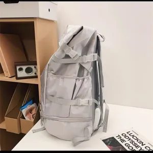 Large capacity tactical backpack multi-functional outdoor travel sports bag light gray