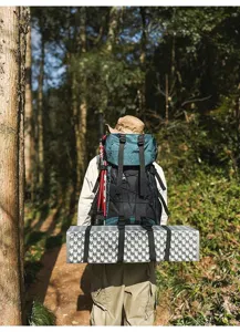 Large capacity outdoor hiking backpack for men, waterproof travel rucksack for camping.