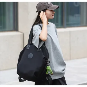 Grand sac à dos noir de grande capacité multifonctionnel loisir voyage sac d'école femme