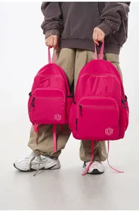 Lightweight waterproof candy pink mini backpack packable folding travel daypack for women