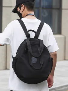 Grand sac à dos léger de grande capacité sac d'école de voyage quotidien décontracté noir