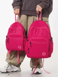 Lightweight Waterproof Foldable Backpack For Women Niche Quick Dry Fitness Bag Minimalist Travel Shoulder Bag Candy Color Nylon