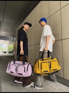 Bolso de viaje grande para hombre, bolsa de deporte multifuncional con separación seca y húmeda.