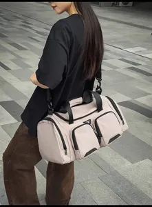 Bolso de viaje gran capacidad hombre bolsa de deporte fitness separación seco húmedo hombro
