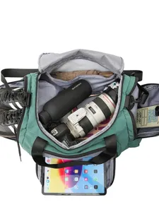 Grand sac de voyage, sac de sport impermeable avec compartiment chaussures et poche humide.