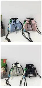 Casual Kordelzug Eimer Tasche mit Farbkombination, leichtes Umhängetasche für Outdoor.