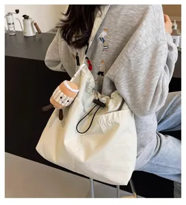 Bolso tote de lona casual para mujer gran capacidad bolso cruzado de hombro diario