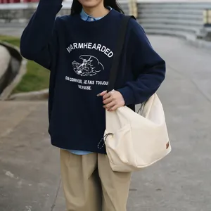 Large capacity canvas crossbody bag, lightweight shoulder messenger bag for daily travel and school.