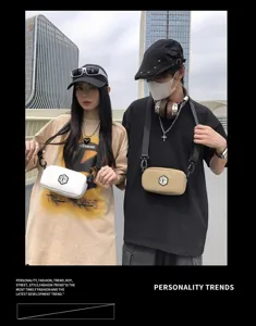 Unisex casual nylon cross body bag small shoulder phone bag for daily streetwear fashion