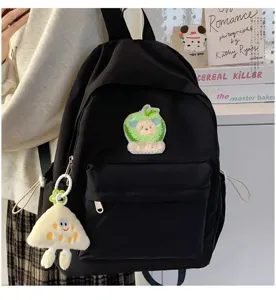 Zaino nero piccolo stile ins giapponese leggero zainetto casual per ragazze della scuola