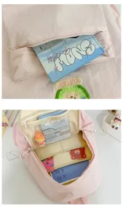 Zaino rosa mini carino per donne e ragazze, zaino casual leggero per la scuola e i viaggi quotidiani.